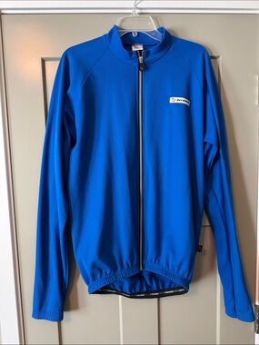 Bergamo Blue Full-Zip Cycling Jacket